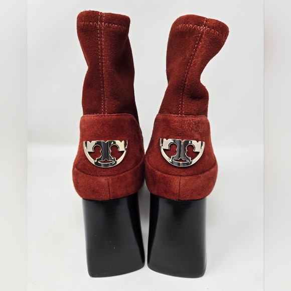 Tory Burch Sidney 70mm Redwood Suede Bootie - Picture 3 of 7